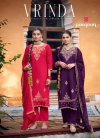 Vrinda By Rangoon Silk Emboidery Top With Bottom Dupatta Suppliers In India